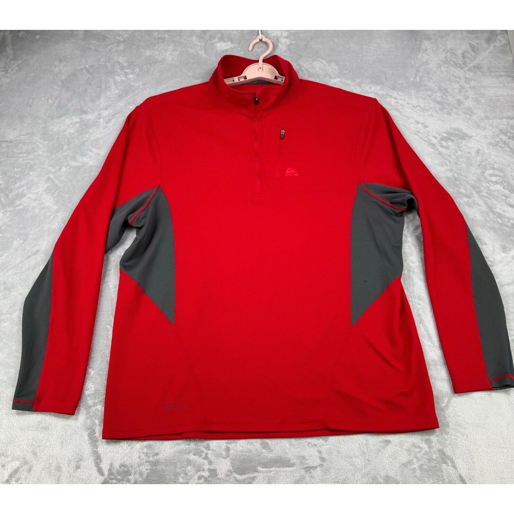 Nike ACG Pullover Men XXL Red Dri-Fit 1/4 Zip Hiking Activewear Gorpcore Outdoor